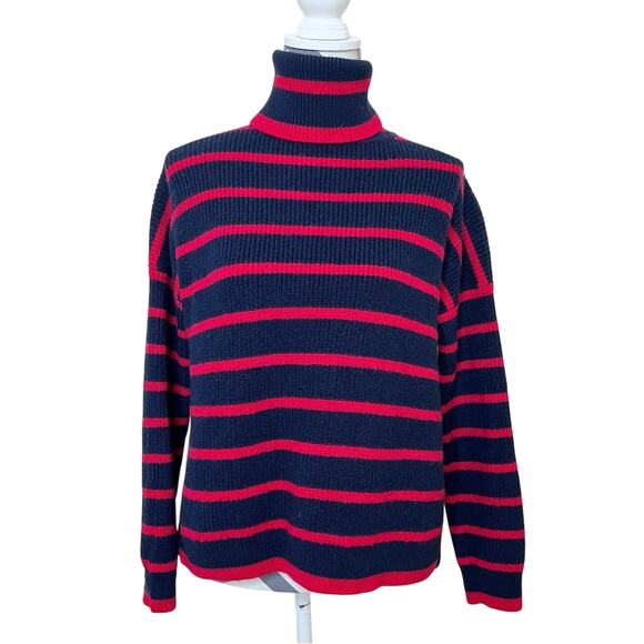 La Ligne Striped Navi Turtleneck Sweater in Navy/Red - size XS - Picture 10 of 10